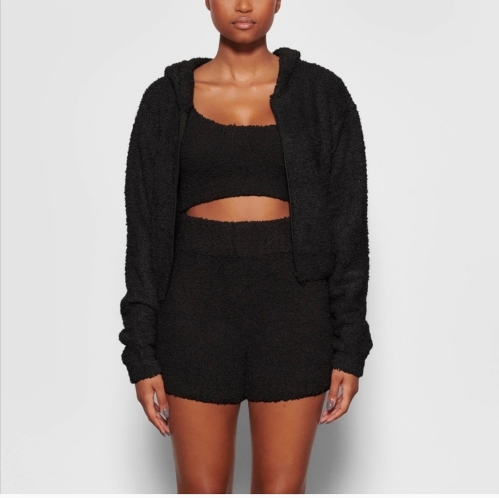 Skims Cozy Knit Zip Up Hoodie
